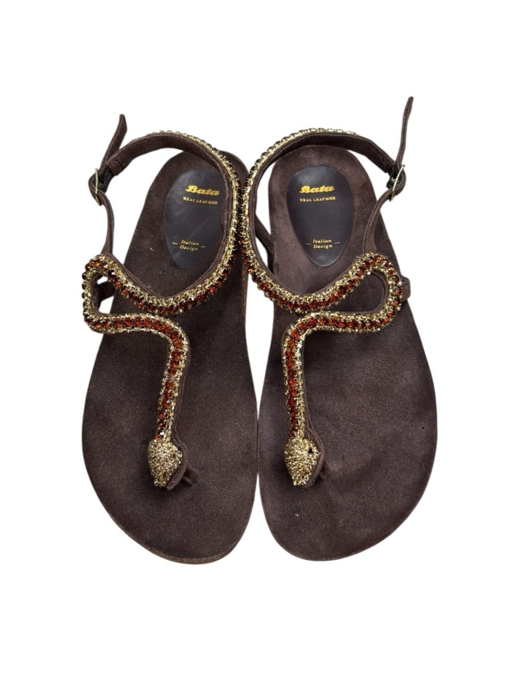 Bata Snake Thong Sandals Italian Made Size 39 - Picture 16 of 16